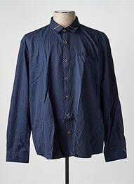 Chemise manches longues imprimé fantaisie bleu CAPTEN homme