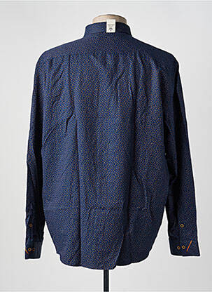 Chemise manches longues imprimé fantaisie bleu CAPTEN homme