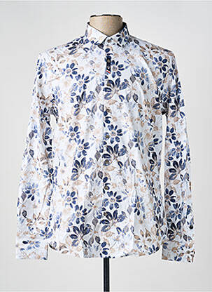 Chemise manches longues imprimé fantaisie blanc BENSON & CHERRY homme