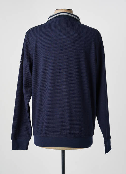Polo manches longues manches longues bleu HAJO homme