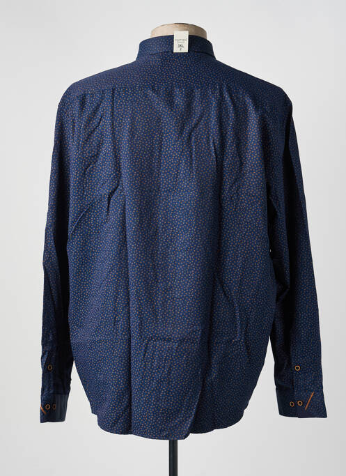 Chemise manches longues imprimé fantaisie bleu CAPTEN homme