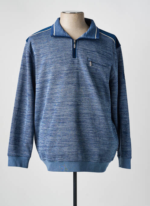 Pull col camionneur manches longues bleu HAJO homme