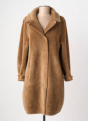 Manteau long coupe droite sans capuche marron OAKWOOD femme