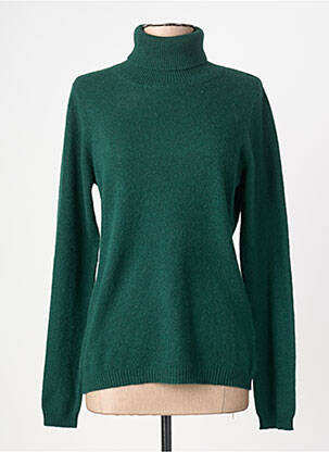Pull col roulé coupe cintrée manches longues vert ABSOLUT CASHMERE femme