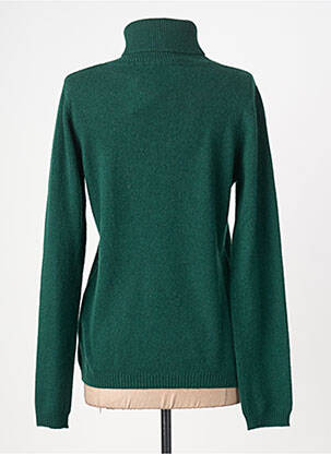 Pull col roulé coupe cintrée manches longues vert ABSOLUT CASHMERE femme