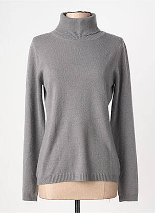 Pull col roulé coupe cintrée manches longues gris ABSOLUT CASHMERE femme