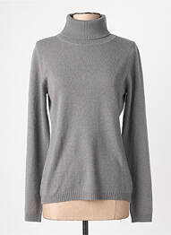Pull col roulé coupe cintrée manches longues gris ABSOLUT CASHMERE femme