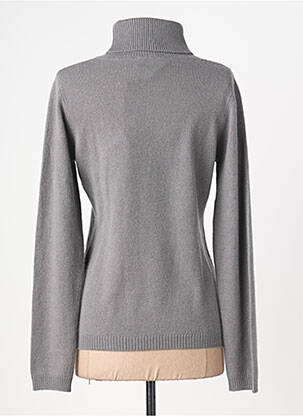 Pull col roulé coupe cintrée manches longues gris ABSOLUT CASHMERE femme