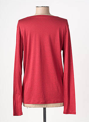 T-shirt manches longues manches longues rouge MAJESTIC FILATURES femme