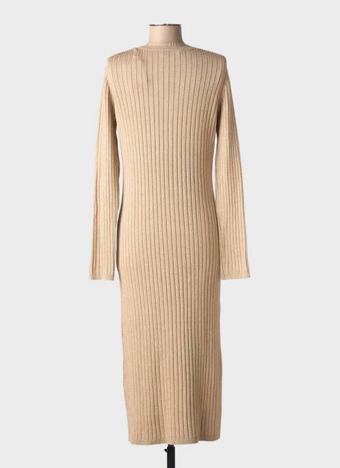 Robe longue coupe cintrée manches longues marron MAJESTIC FILATURES femme