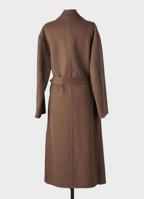 Manteau long coupe cintrée sans capuche marron OAKWOOD femme