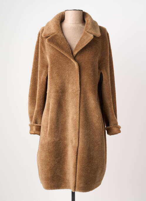 Manteau long coupe droite sans capuche marron OAKWOOD femme