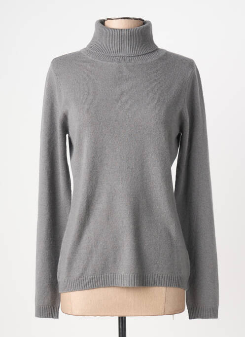 Pull col roulé coupe cintrée manches longues gris ABSOLUT CASHMERE femme