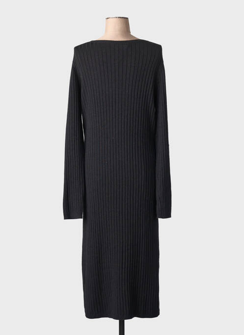Robe longue manches longues noir MAJESTIC FILATURES femme