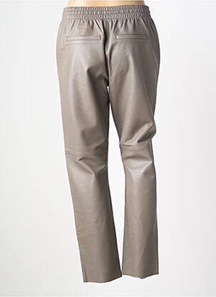 Pantalon droit taille élastique taille normale marron OAKWOOD femme