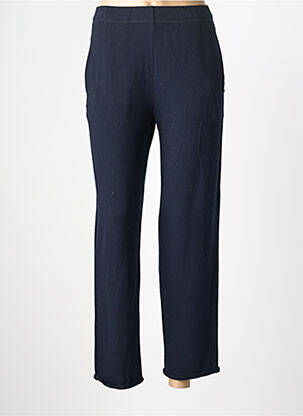 Pantalon droit stretch taille normale bleu MAJESTIC FILATURES femme