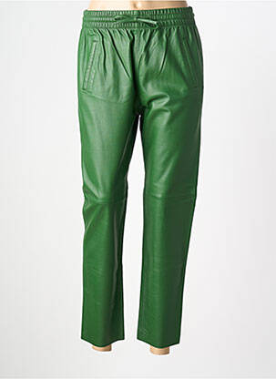 Pantalon droit taille élastique taille normale vert clair OAKWOOD femme