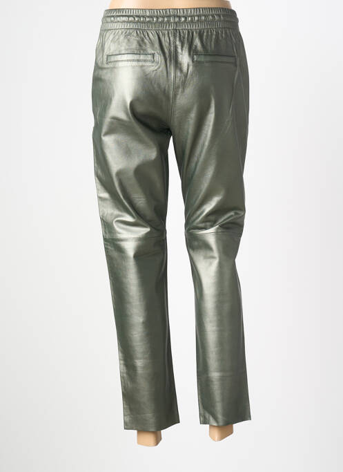 Pantalon droit taille élastique taille normale vert OAKWOOD femme