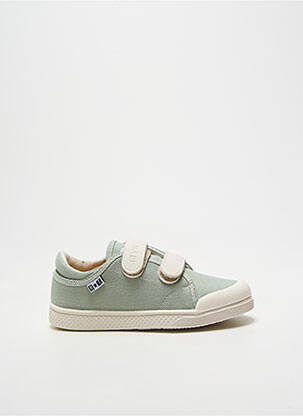 Baskets semelle amovible bout rond vert BONTON garcon