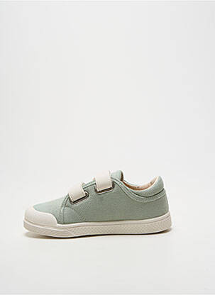 Baskets semelle amovible bout rond vert BONTON garcon