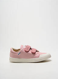 Baskets tissage satiné bout rond rose BONTON fille