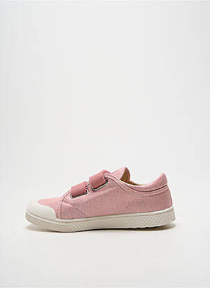 Baskets tissage satiné bout rond rose BONTON fille