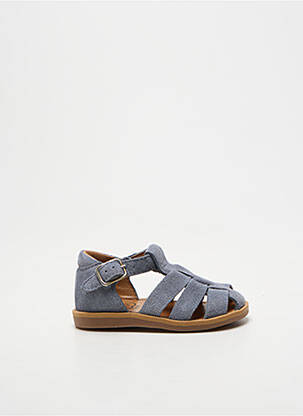 Sandales/nu pieds bout rond bout rond bleu POM D'API garçon