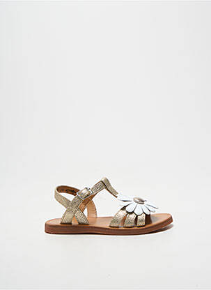 Sandales/nu pieds fermeture boucle(s) bout ouvert or POM D'API fille