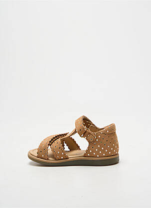 Sandales/nu pieds impression bout ouvert marron SHOO POM fille