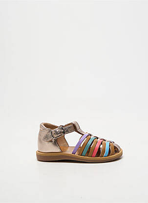 Sandales/nu pieds bout rond bout rond or POM D'API fille