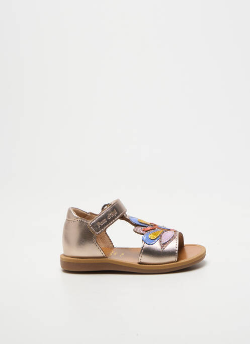Sandales/nu pieds tissage tissage pailleté bout ouvert or POM D'API fille