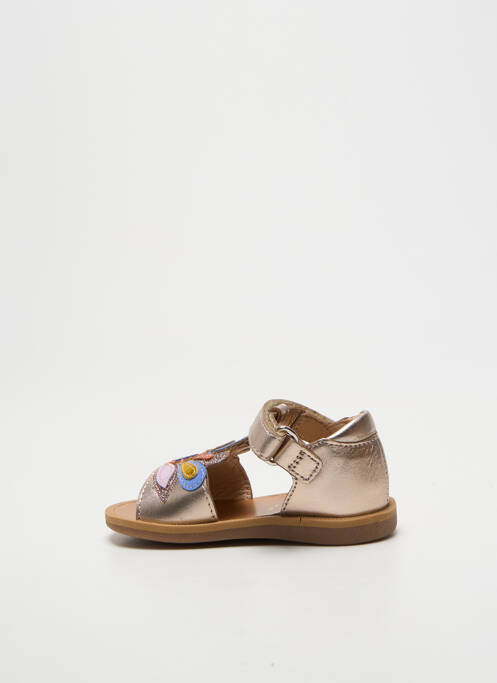 Sandales/nu pieds tissage tissage pailleté bout ouvert or POM D'API fille