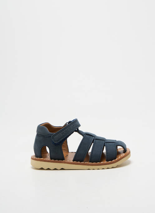 Sandales/nu pieds bout rond bout rond bleu POM D'API garcon