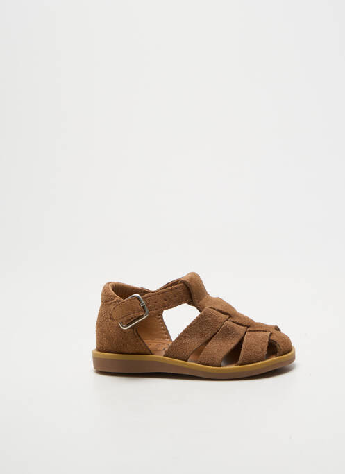 Sandales/nu pieds fermeture boucle(s) bout rond marron POM D'API garcon