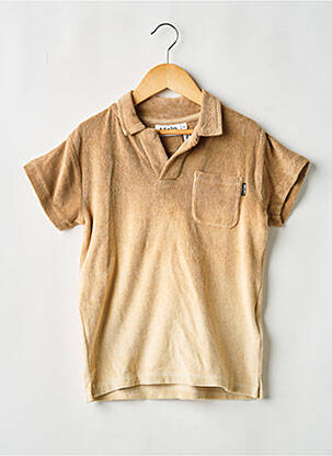 Polo coupe droite manches courtes beige MOLO garçon