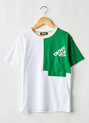 T-shirt coupe droite manches courtes vert DKNY garçon