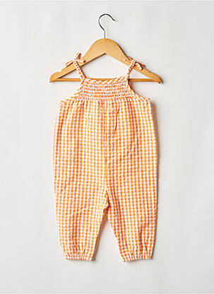 Combi-pantalon imprimé fantaisie fines bretelles orange ARSENE ET LES PIPELETTES fille