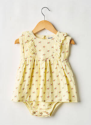 Ensemble short taille élastique jaune TOCOTO VINTAGE fille