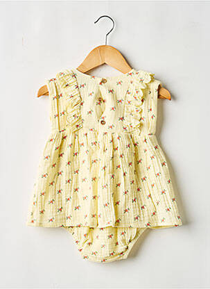 Ensemble short taille élastique jaune TOCOTO VINTAGE fille