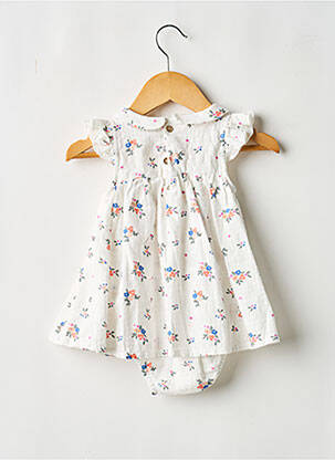 Robe mi-longue sans manche sans manche blanc TOCOTO VINTAGE fille