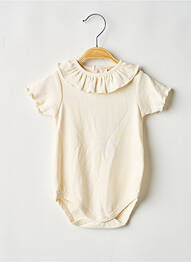 Body lingerie fermeture pressionnée à l'entrejambe beige UAUA fille