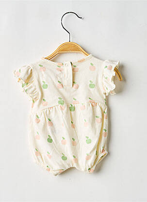 Combishort col rond manches courtes beige LES PETITES CHOSES fille