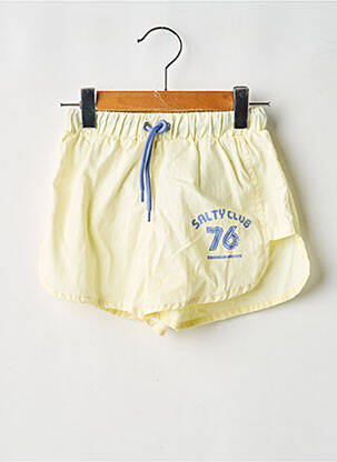 Short fermeture liens à nouer taille élastique jaune TOCOTO VINTAGE fille