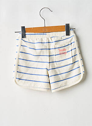 Short coupe droite taille élastique bleu TOCOTO VINTAGE garçon