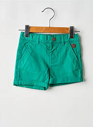Short fermeture zippée sous rabat boutonné vert CARREMENT BEAU fille