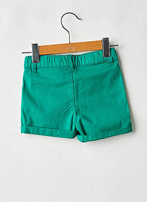 Short fermeture zippée sous rabat boutonné vert CARREMENT BEAU fille