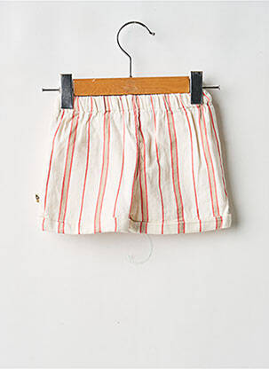 Short coupe droite taille élastique beige ARSENE ET LES PIPELETTES garçon
