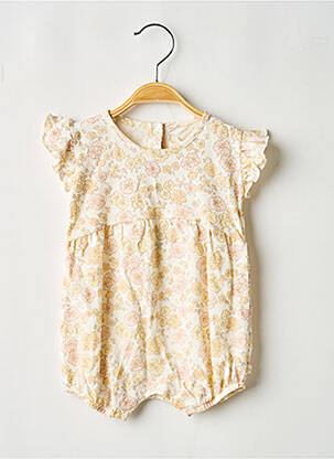 Barboteuse imprimé fantaisie sans manche beige LPC GIRLS fille