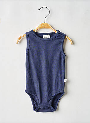 Body lingerie fermeture pressionnée à l'entrejambe bleu LÄSSIG enfant