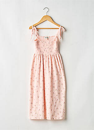 Robe longue sans manche sans manche rose TOCOTO VINTAGE fille